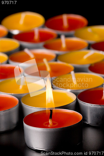 Image of flaming candles 