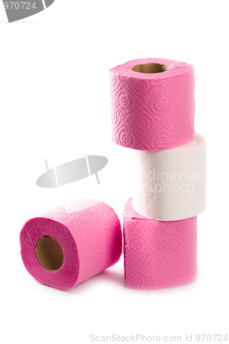 Image of four toilet paper rolls