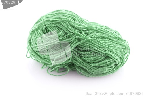 Image of Green ball knitting wool