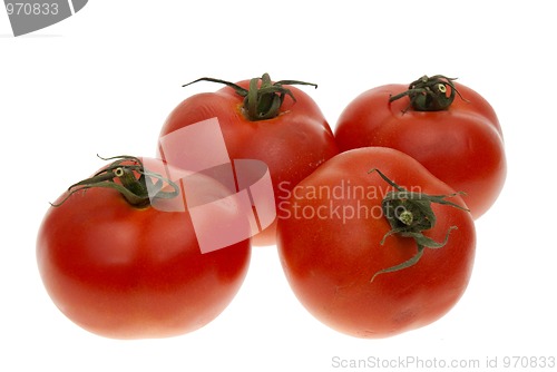 Image of Four ripe tomatoes