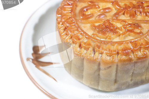 Image of Moon cakes. Traditional food for the Chinese mid Autumn festival
