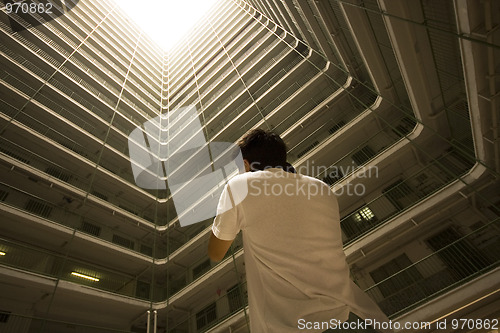 Image of Hong Kong public housing apartment block 