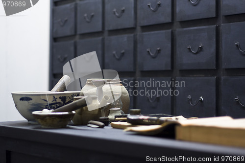 Image of chinese antique medicine shop