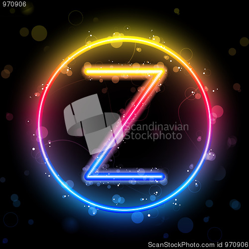 Image of Alphabet Rainbow Lights in Circle Button