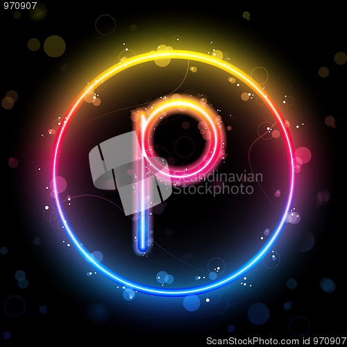 Image of Alphabet Rainbow Lights in Circle Button