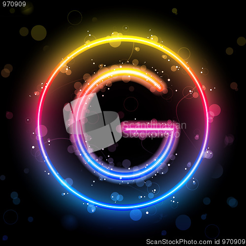 Image of Alphabet Rainbow Lights in Circle Button