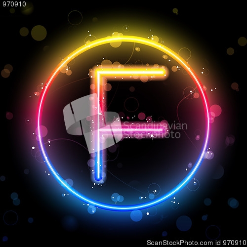 Image of Alphabet Rainbow Lights in Circle Button