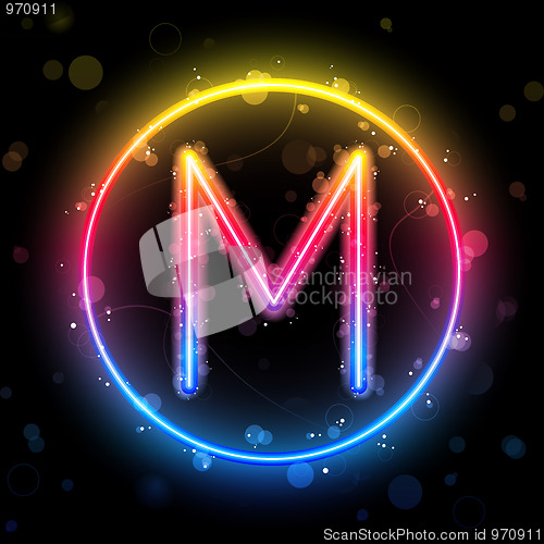 Image of Alphabet Rainbow Lights in Circle Button