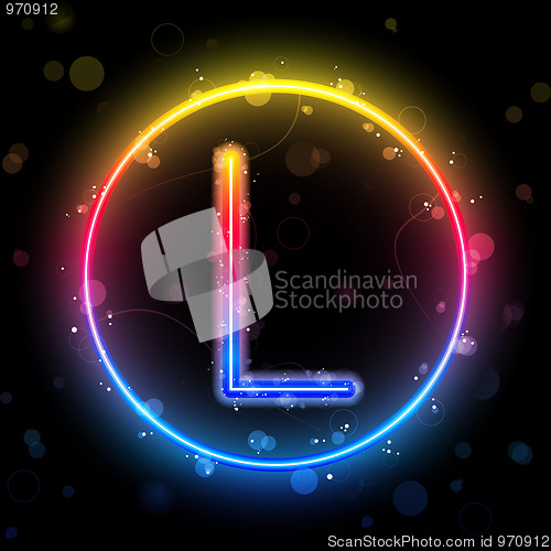 Image of Alphabet Rainbow Lights in Circle Button