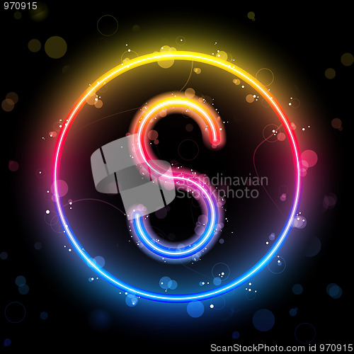Image of Alphabet Rainbow Lights in Circle Button