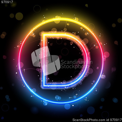 Image of Alphabet Rainbow Lights in Circle Button