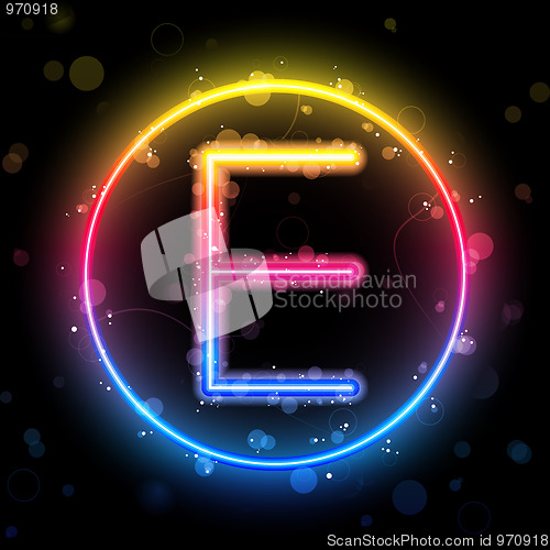 Image of Alphabet Rainbow Lights in Circle Button