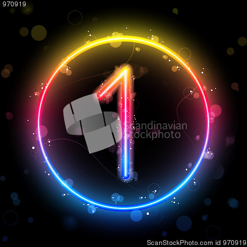 Image of Number Rainbow Lights  Glitter with Sparkles