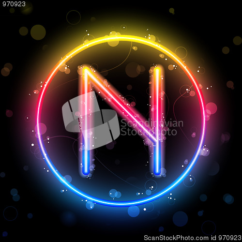 Image of Alphabet Rainbow Lights in Circle Button