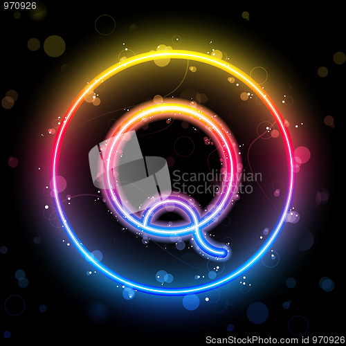Image of Alphabet Rainbow Lights in Circle Button