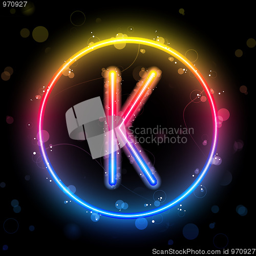 Image of Alphabet Rainbow Lights in Circle Button