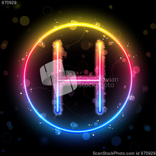 Image of Alphabet Rainbow Lights in Circle Button