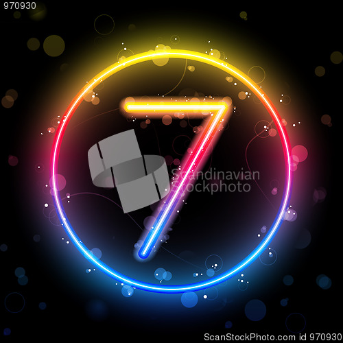 Image of Number Rainbow Lights  Glitter with Sparkles