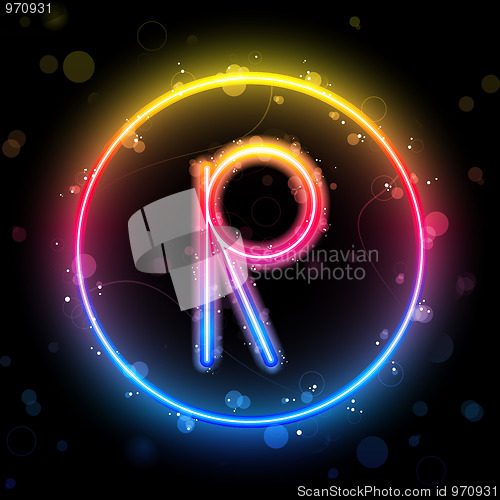 Image of Alphabet Rainbow Lights in Circle Button