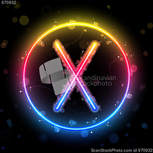 Image of Alphabet Rainbow Lights in Circle Button