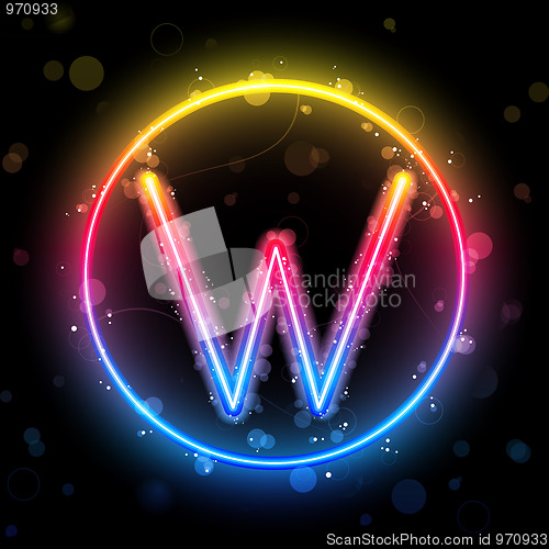 Image of Alphabet Rainbow Lights in Circle Button