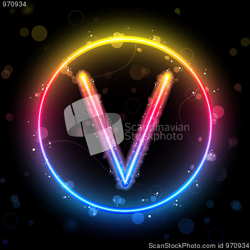 Image of Alphabet Rainbow Lights in Circle Button