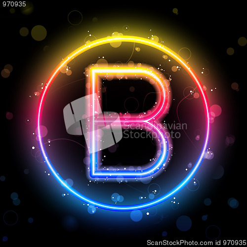 Image of Alphabet Rainbow Lights in Circle Button