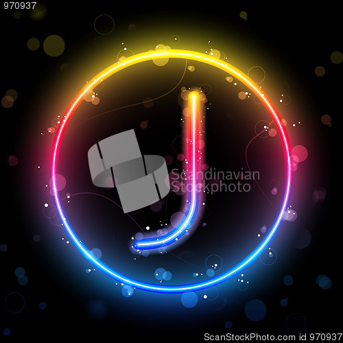 Image of Alphabet Rainbow Lights in Circle Button