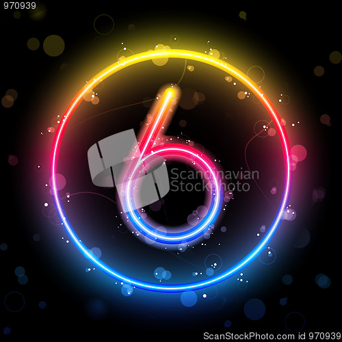 Image of Number Rainbow Lights  Glitter with Sparkles