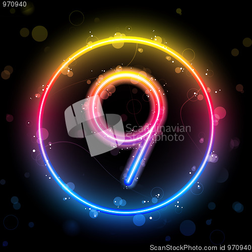 Image of Number Rainbow Lights  Glitter with Sparkles