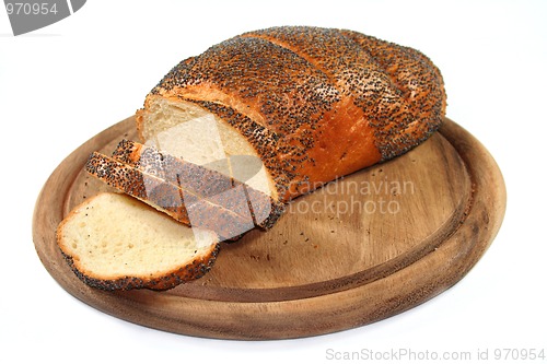 Image of White bread with poppy seeds