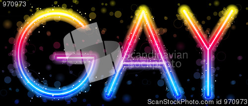 Image of Gay Pride Abstract Colorful on Black Background