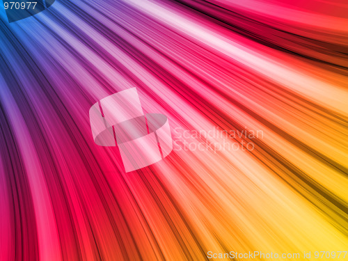 Image of Abstract Colorful Waves on Black Background