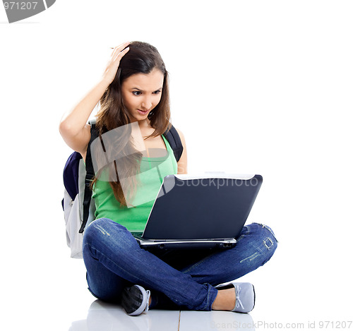 Image of Worried female student