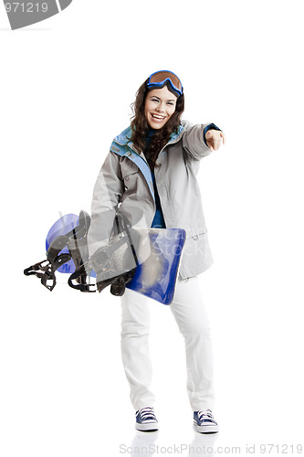 Image of Snowboard woman