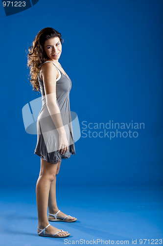 Image of Fashion woman in blue