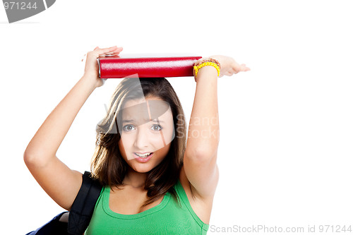 Image of Worried teenager student