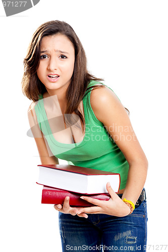 Image of Worried teenager student