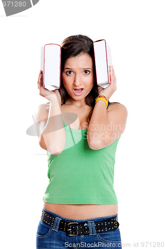 Image of Worried teenager student