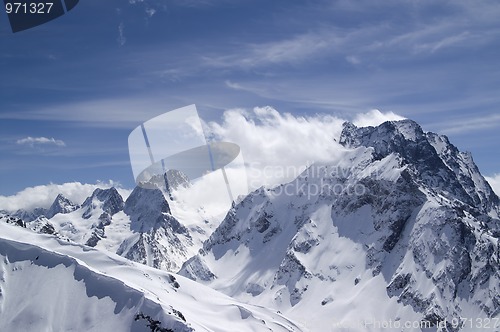 Image of Caucasus. Mount Dombai-Ulgen.