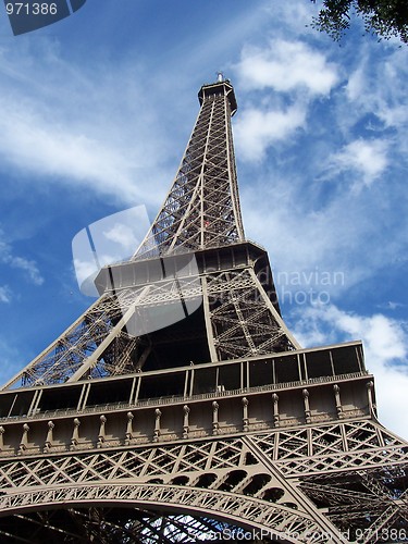 Image of Looking up at the Eiffel Tower