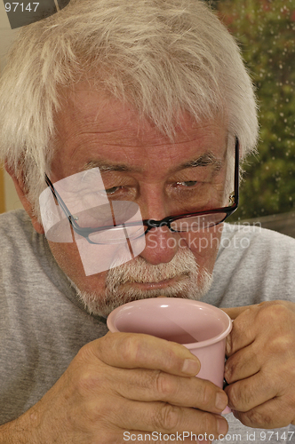 Image of Man with Morning Coffee
