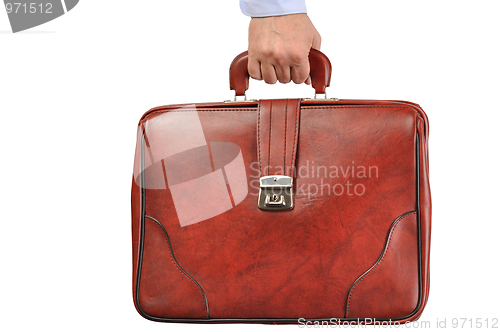 Image of Brown Leather Briefcase