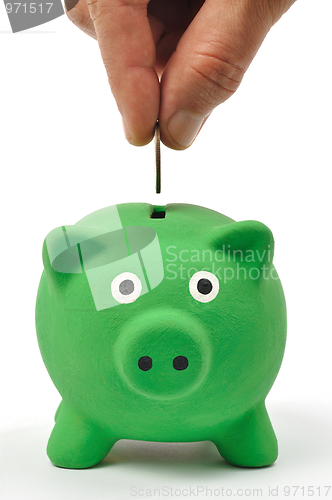 Image of Green Piggy Bank