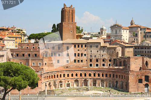 Image of Trajan Market (Mercati Traianei) in Rome, Italy 