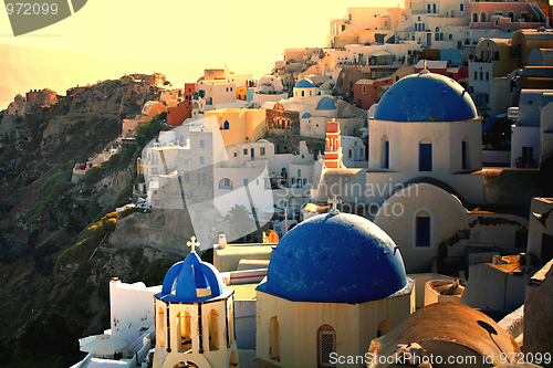 Image of Greek sunset on Santorini