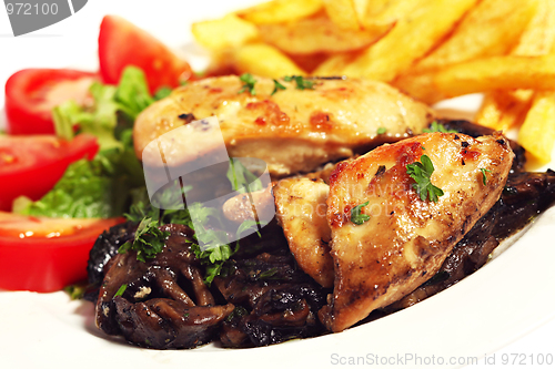 Image of Chicken breasts and mushrooms