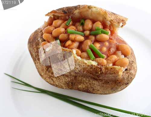 Image of Baked potato and beans
