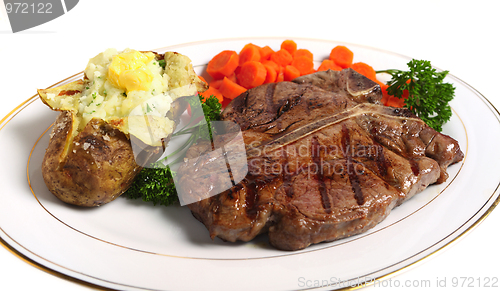 Image of Porterhouse steak dinner