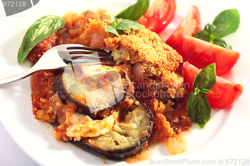 Image of Aubergine or eggplant bake